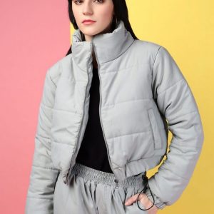 Women Solid Hooded Lightweight Quilted Jacket