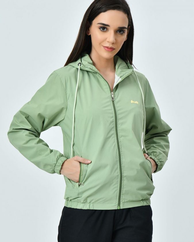 Women Solid Hooded Lightweight Quilted Jacket