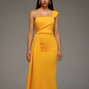 Olapa One Shoulder Slit Maxi Dress