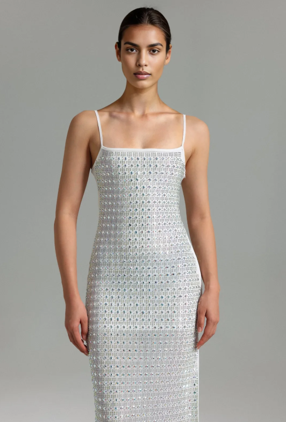 Zohara Diamante Halter Maxi Dress