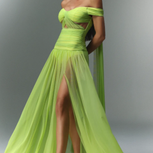 Peoph Off-The-Shoulder Hollowed Out Maxi Dress