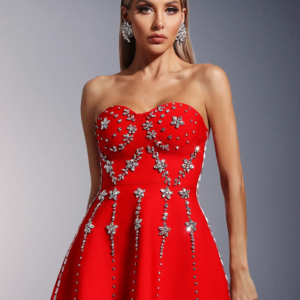 Hoshi Strapless Diamond Bandage Mini Dress